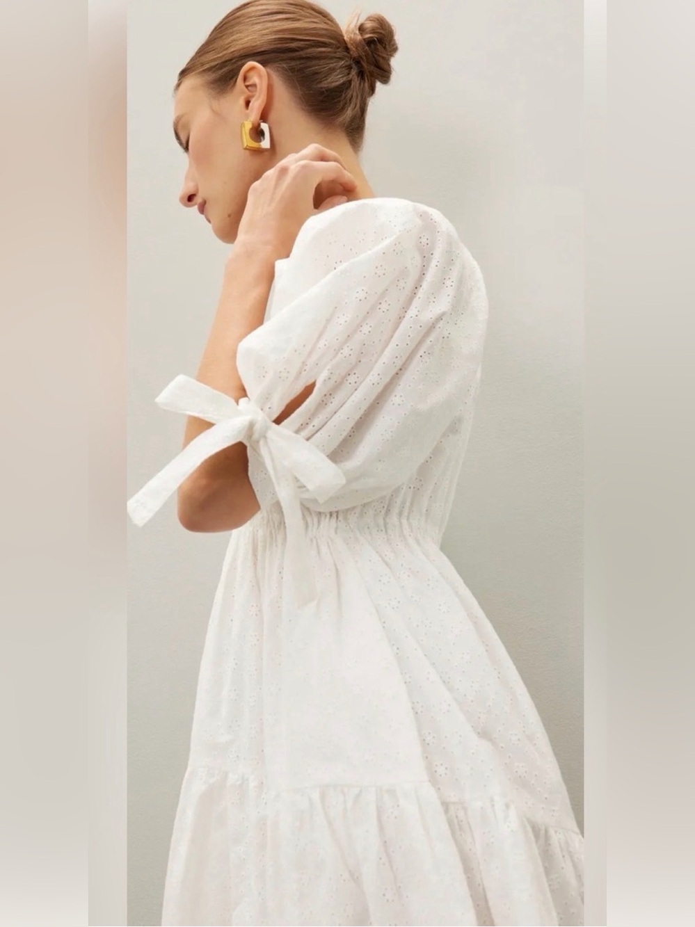 NWT Free People Eliza Faulkner Jolen White Eyelet Dress - Picture 4 of 7
